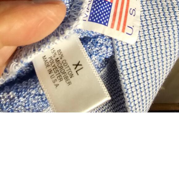 St. Croix Light Blue Knit Pullover Sweater – Mock Neck, 1/4 Zip, Long Sleeve, XL - Picture 6 of 6